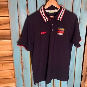 Vintage 90s Prince RCA Tennis championships Indianapolis polo shirt large navy